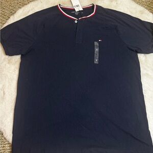Tommy Hilfiger Men's Dark Blue Henley Tee